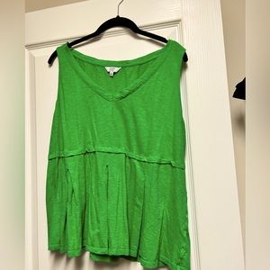 Crown & Ivy Green Peplum Top